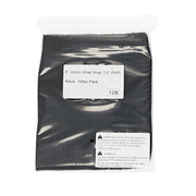 8" Hook and Loop Wrap Strap 1/2" Width Black, 100pc Pack