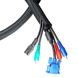 Self Closing Cable Sleeve Black 1" (25.4mm) x 50Ft(15.24m)