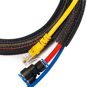 Self Closing Cable Sleeve Black 1" (25.4mm) x 50Ft(15.24m)
