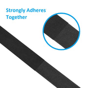 50Ft 0.8" Width Hook and Loop Strap Tape Black