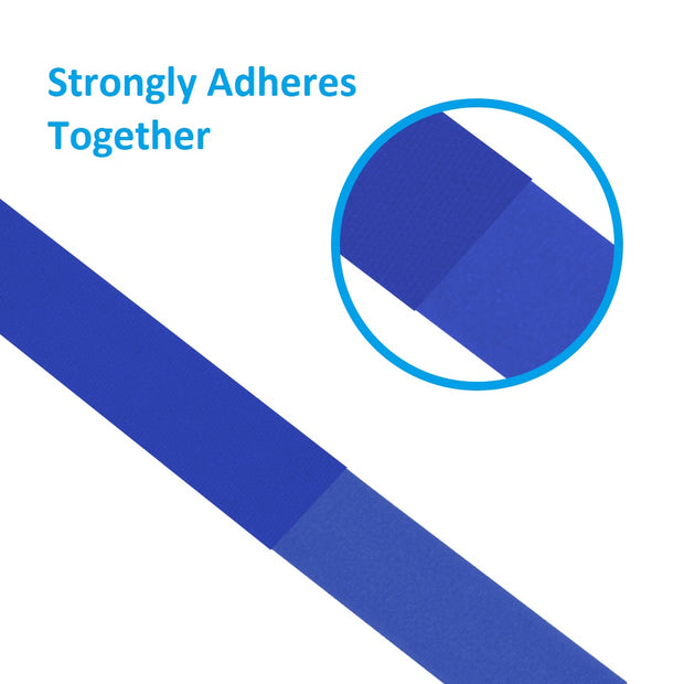 50Ft 0.8" Width Hook and Loop Strap Tape Blue