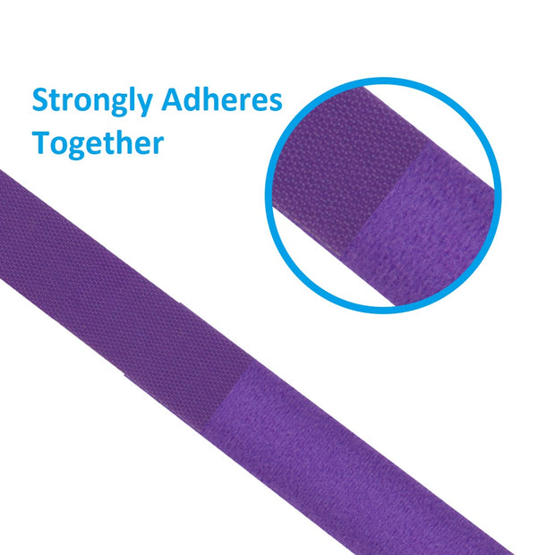 50Ft 0.8" Width Hook and Loop Strap Tape Purple