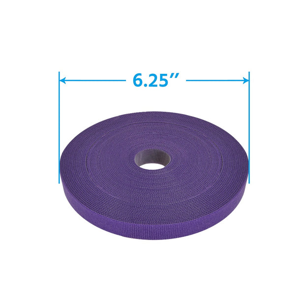 50Ft 0.8" Width Hook and Loop Strap Tape Purple