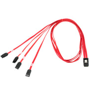 SAS SFF-8087 to SATA Breakout Cable, Mini 36 Pin SAS, 4 x SATA, 40 inch