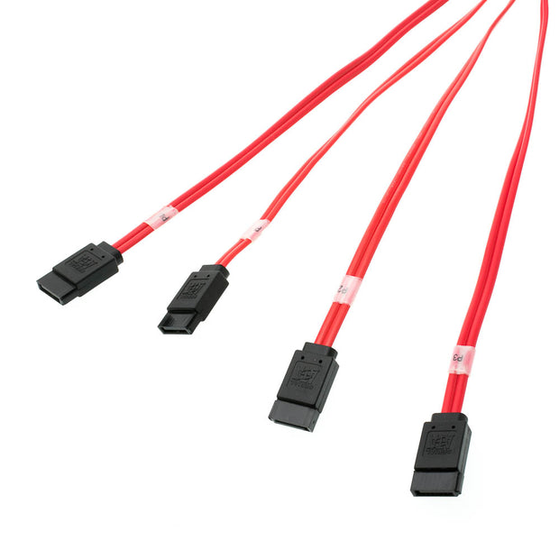 SAS SFF-8087 to SATA Breakout Cable, Mini 36 Pin SAS, 4 x SATA, 40 inch