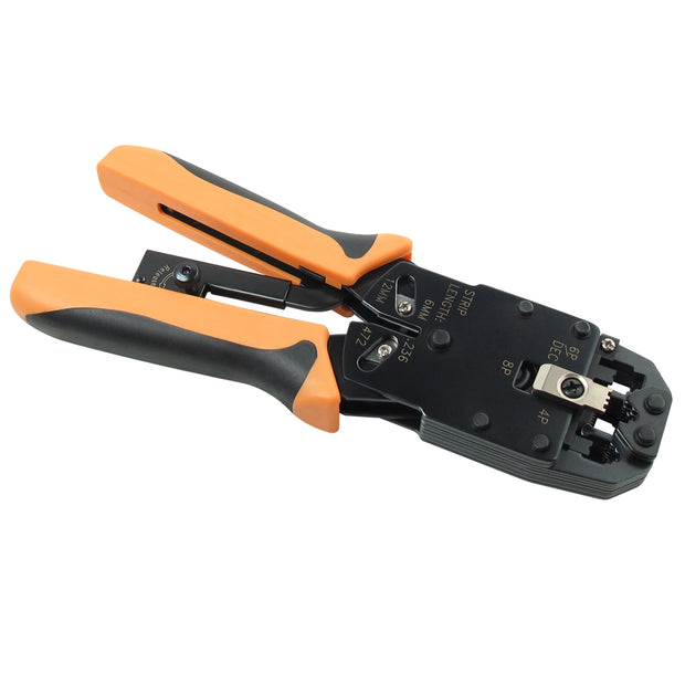 8P8C(RJ45)/6P6C(RJ12)/6P4C(RJ11) Crimp Tool w/ Rachet