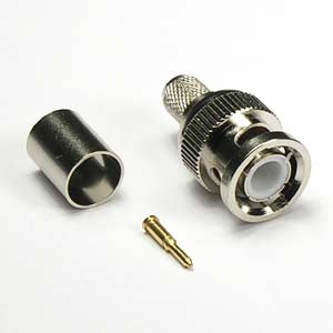 RG6 BNC Male Crimp-on Connector 3pcs