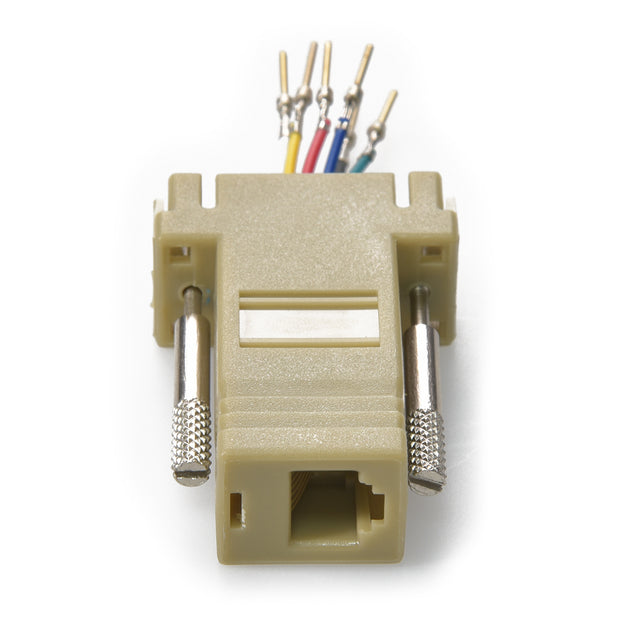 DB9-Male to RJ11/12 (6 wire) Modular Adapter Ivory