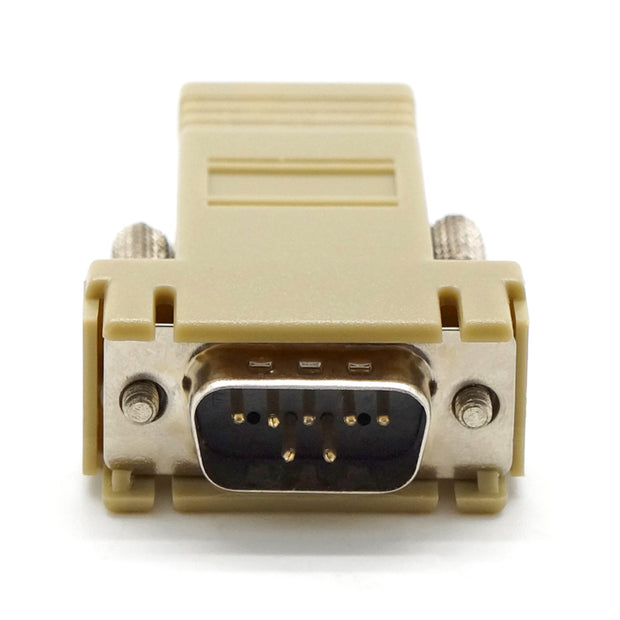 DB9 Male to RJ45 Preassembled Modular Adapter w/Hex Nut