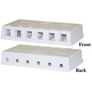 Blank Surface Mount Box for Keystones, White