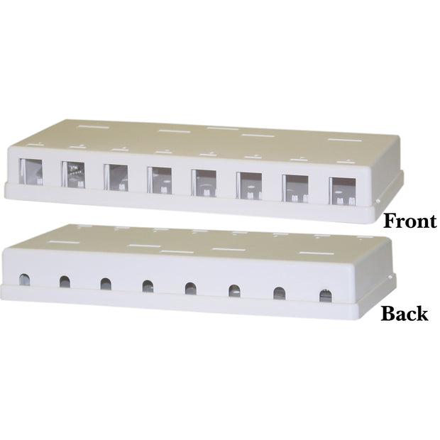 Blank Surface Mount Box for Keystones, White