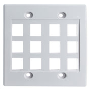 Keystone Wall Plate, White, Dual Gang