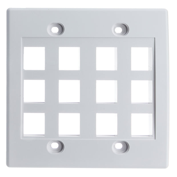 Keystone Wall Plate, White, Dual Gang