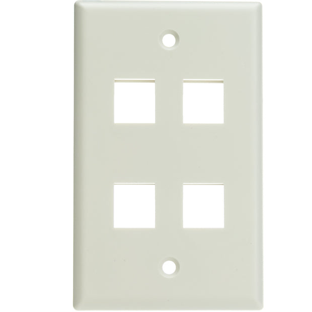 Keystone Wall Plate, White, Single Gang