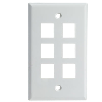 Keystone Wall Plate, White, Single Gang