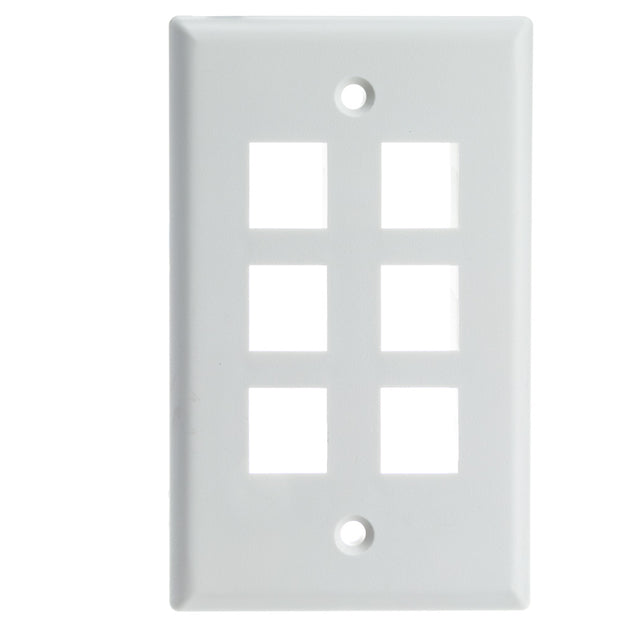 Keystone Wall Plate, White, Single Gang