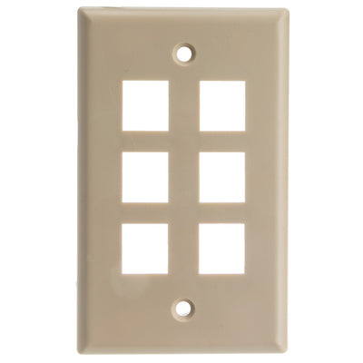 Keystone Wall Plate, Beige, Single Gang