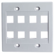 Keystone Wall Plate, White, Dual Gang