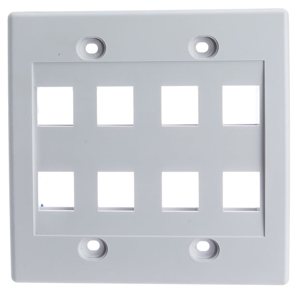 Keystone Wall Plate, White, Dual Gang