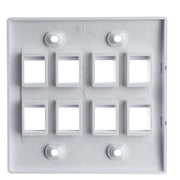 Keystone Wall Plate, White, Dual Gang