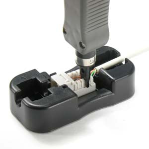 Punch Down Stand for RJ45 Keystones, Supports Several Styles including standard,180 degree, and Australian