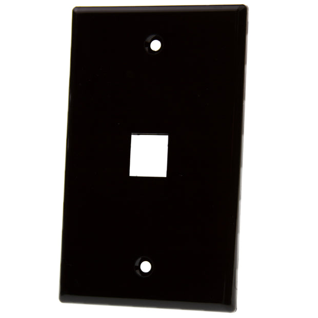 Keystone Wall Plate, Black, Single Gang