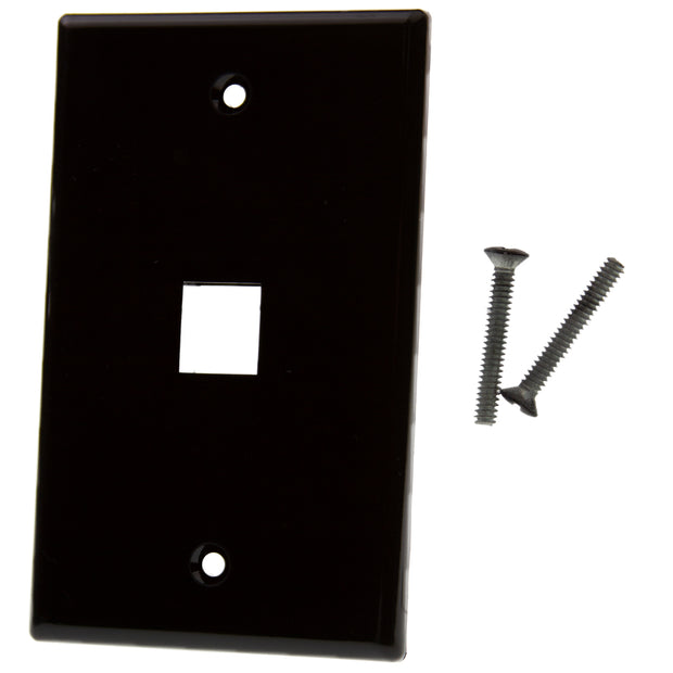 Keystone Wall Plate, Black, Single Gang