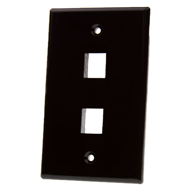 Keystone Wall Plate, Black, Single Gang