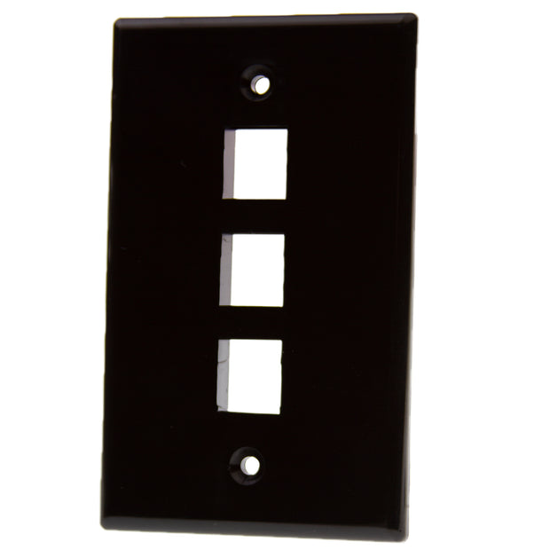 Keystone Wall Plate, Black, Single Gang