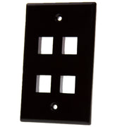 Keystone Wall Plate, Black, Single Gang