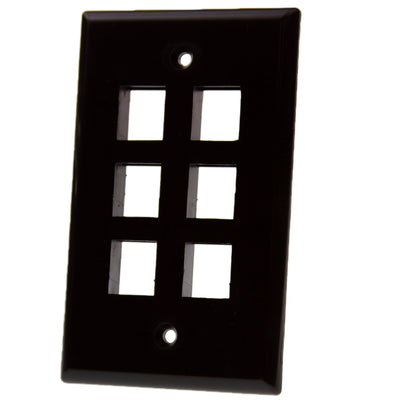 Keystone Wall Plate, Black, Single Gang