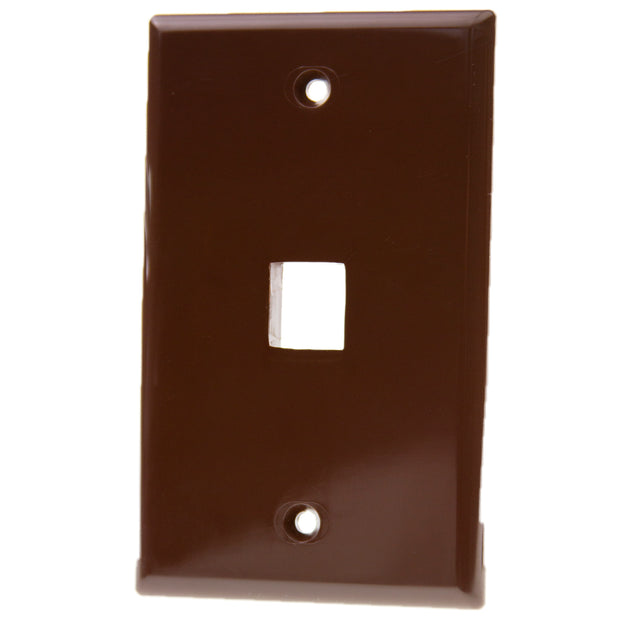 Keystone Wall Plate, Brown, Single Gang