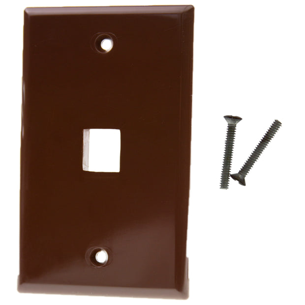 Keystone Wall Plate, Brown, Single Gang