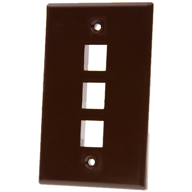 Keystone Wall Plate, Brown, Single Gang