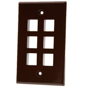 Keystone Wall Plate, Brown, Single Gang