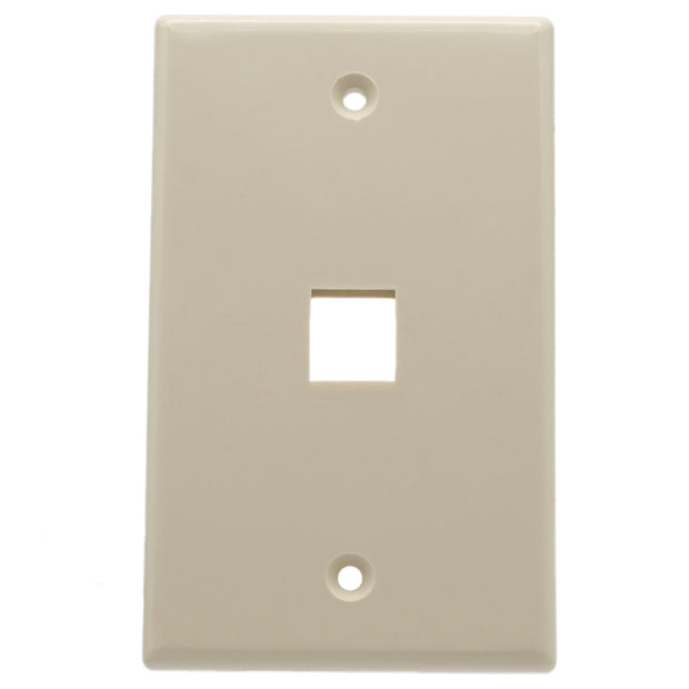 Keystone Wall Plate, Lite Almond, Single Gang