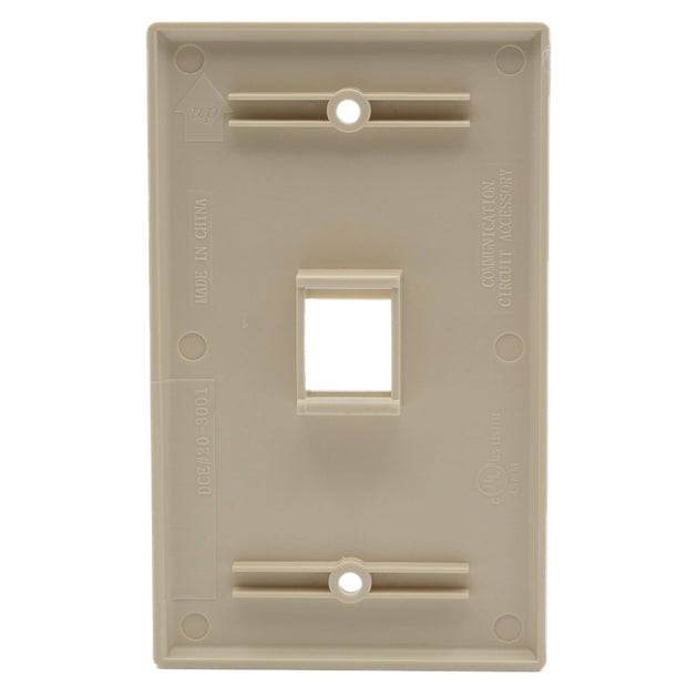 Keystone Wall Plate, Lite Almond, Single Gang