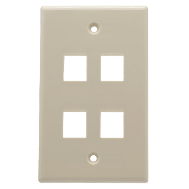 Keystone Wall Plate, Lite Almond, Single Gang