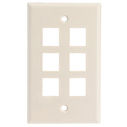 Keystone Wall Plate, Lite Almond, Single Gang