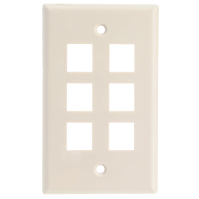 Keystone Wall Plate, Lite Almond, Single Gang