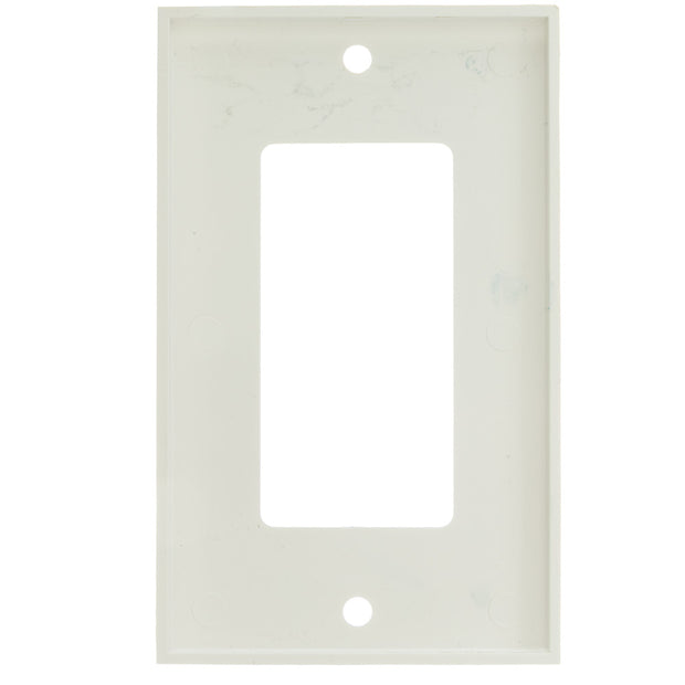 Decora Wall Plate, White, 1 Hole, Single Gang