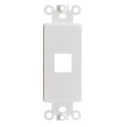 Decora Wall Plate Insert, White, Keystone Jack