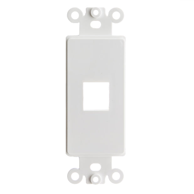 Decora Wall Plate Insert, White, Keystone Jack