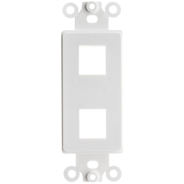 Decora Wall Plate Insert, White, Keystone Jack