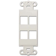 Decora Wall Plate Insert, White, Keystone Jack