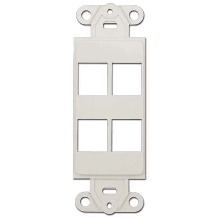 Decora Wall Plate Insert, White, Keystone Jack