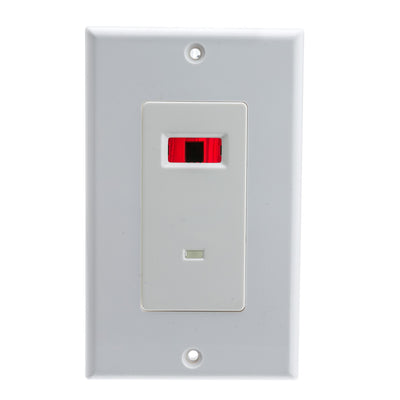 Wall Plate, White, IR Receiver, Dual Band, 12 Volts DC, 30 mA, Single Gang