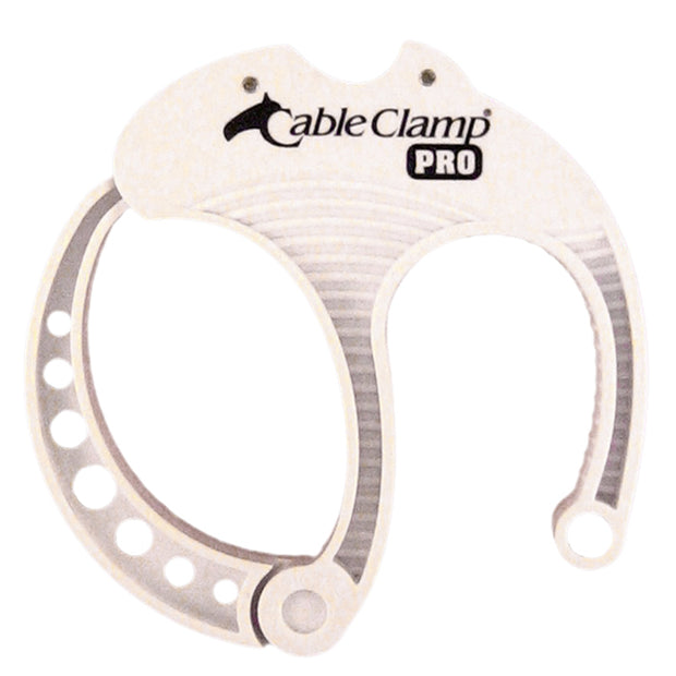Pack of 8 - Cable Clamp Pro - Large - White/Black