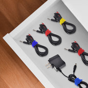 4 inch Hook and Loop Wrap Strap.  60Pc/Pack. 10 each black, blue, green,, red, white, and yellow