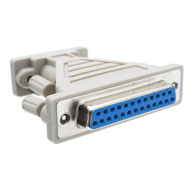 Serial / AT Modem Adapter, DB9 Male to DB25 Female
